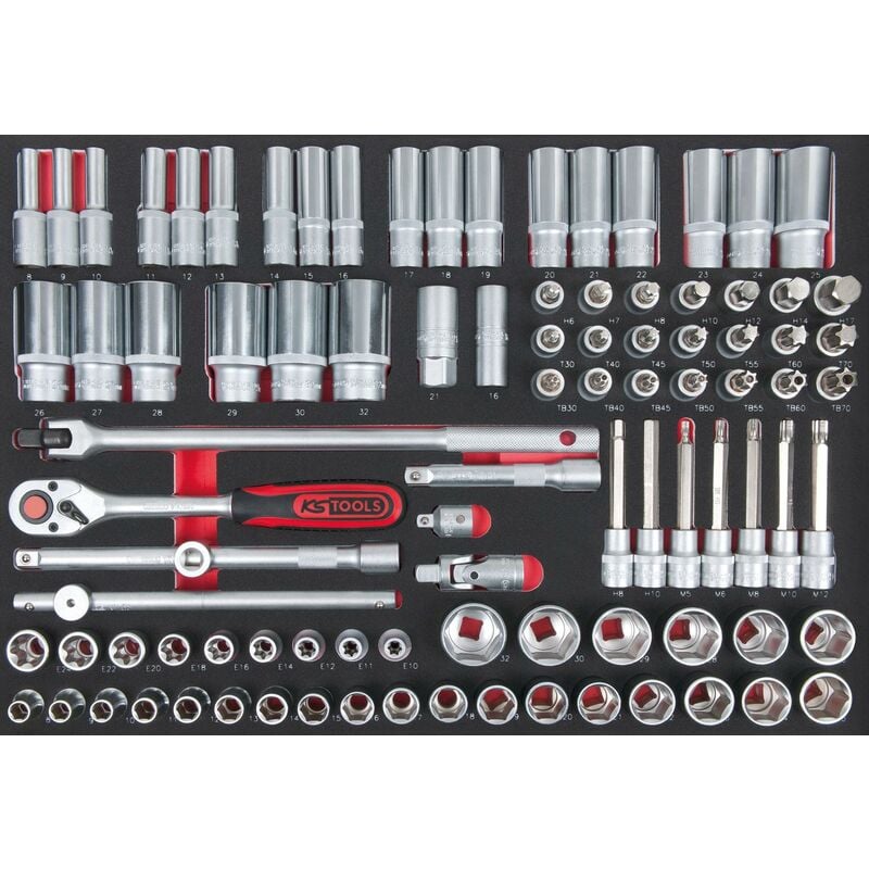 

Kstools - KS TOOLS 1/2' SCS Juego de llaves de vaso, 95 pzs