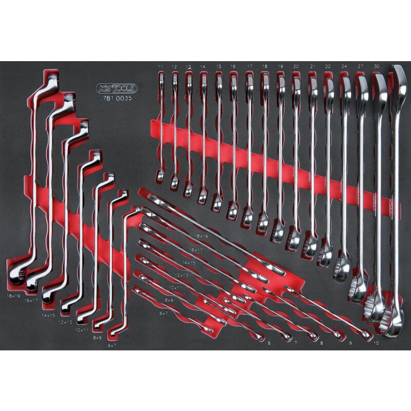 

Kstools - KS TOOLS SCS CHROMEplus Juego de llaves, 35 pzs, en sistema modular 1/1