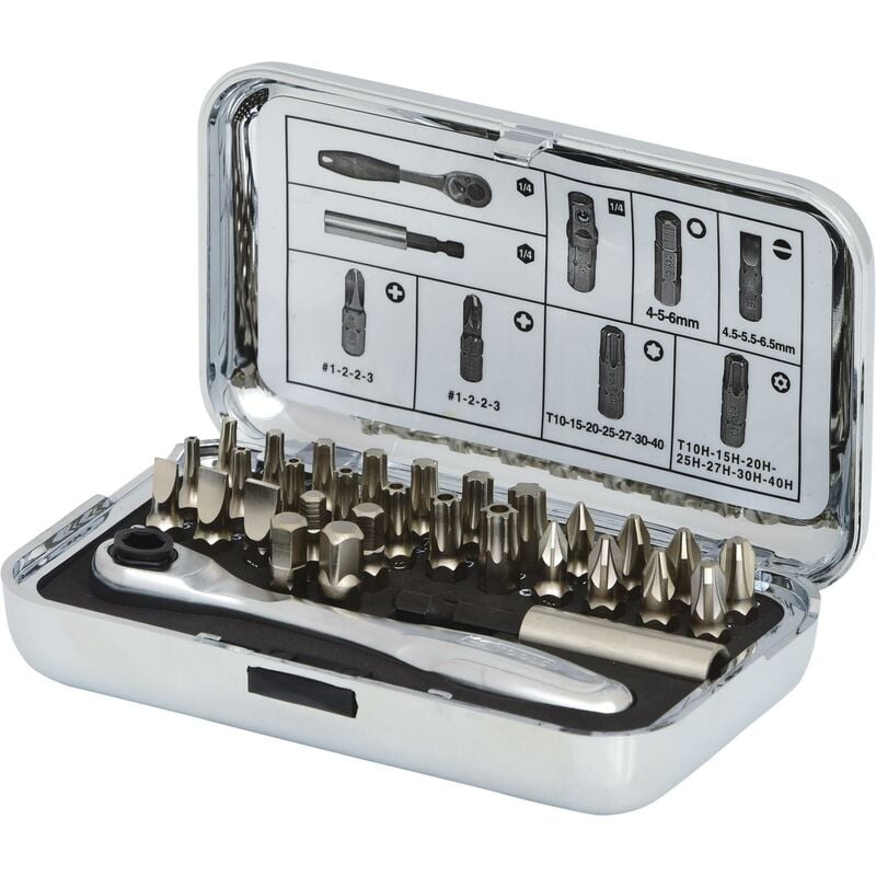 

Kstools - KS TOOLS 1/4' CHROMEplus Juego De Puntas, 31 pzs