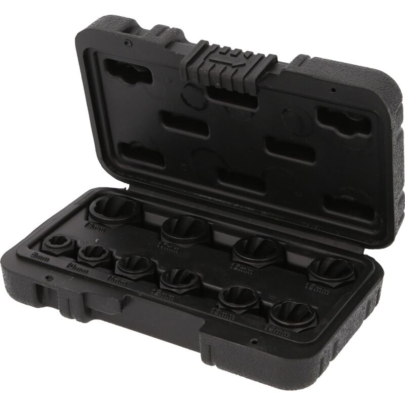 

KS TOOLS Juego de llaves de vaso con interior espiral, 10 pzs, M8-M19