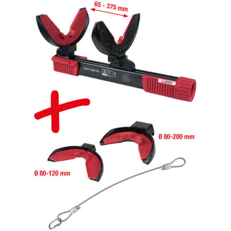Ks Tools – Kit de compresseur de ressort 6 pièces – Pour ressorts coniques et ronds – Capacité 80-200mm – Compression max 1800kg – Câble de sécurité
