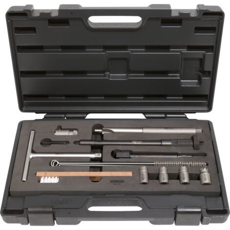 KS Tools - Kit de nettoyage pour sièges d injecteurs 13pcs - 152.1170
