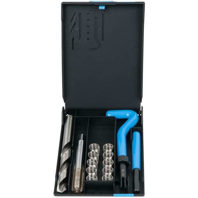 

KS TOOLS Juego de reparación de roscas de Nirosta M12x1x17 mm, 14 pzs