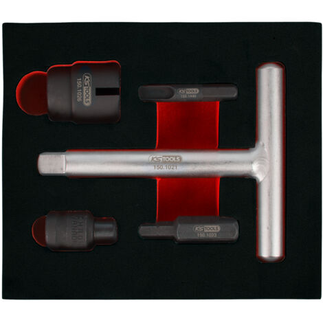 KS Tools - Kit pour vis de vidange carter plastiques 1/4'' - 3/8'', 5 pcs - 150.1020