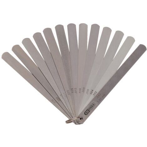 KS Tools Kolbenspiellehre, 8 Blatt, 0,05-0,5 mm, 150 mm lang