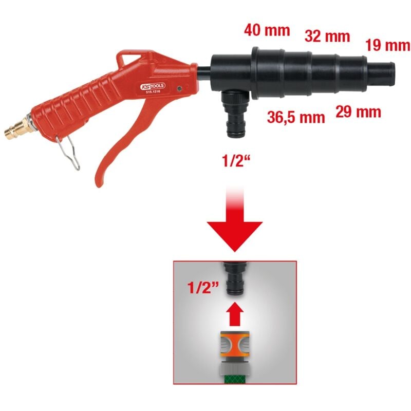 Image of Ks Tools Kühlsystem-Druckluft-Spülpistole