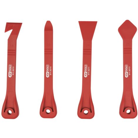 KS Tools Kunststoffkeil- und Glasschaber-Satz, 4-tlg - 911.8210