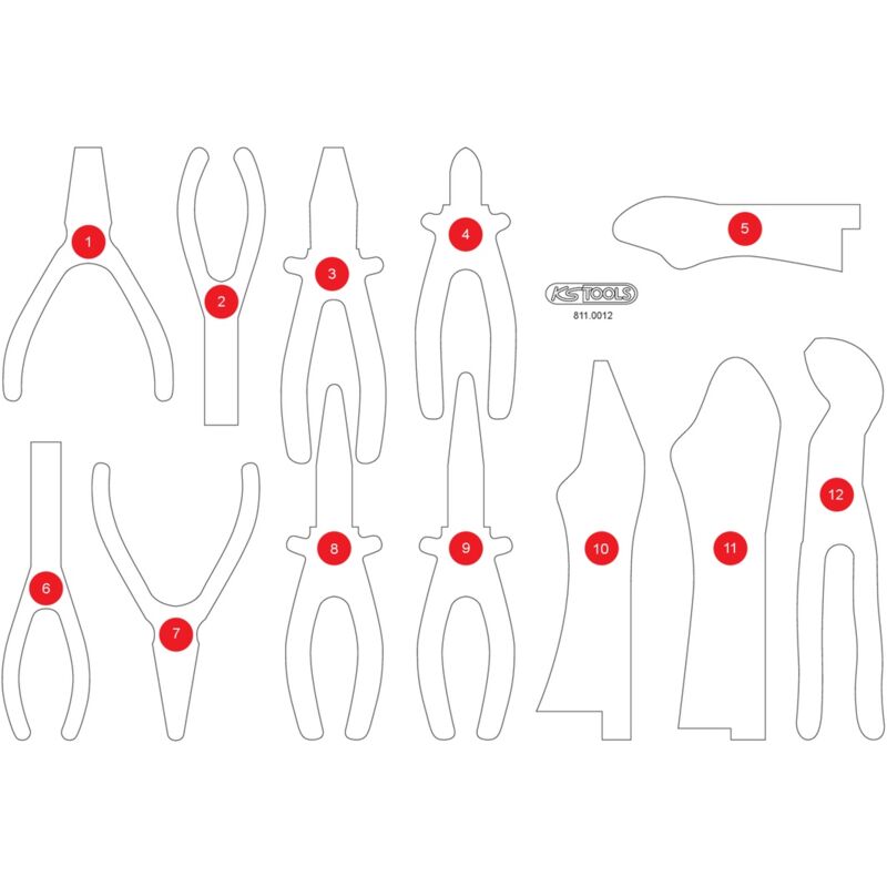 Image of Ks Tools Leere Schaumstoffeinlage zu 811.0012