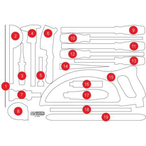 KS Tools Leere Schaumstoffeinlage zu 811.0028