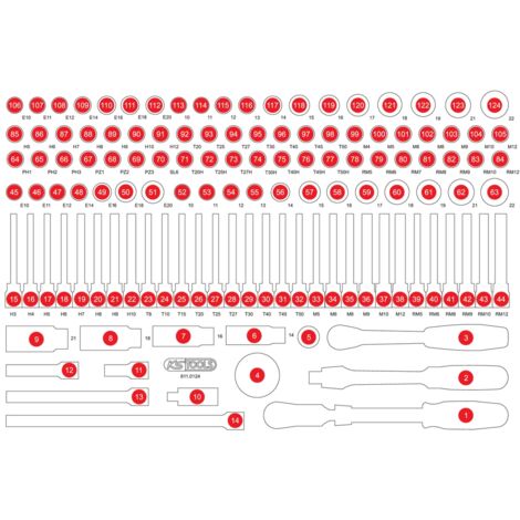 KS TOOLS Leere Schaumstoffeinlage zu 811.0124 ( 811.0124-97 )