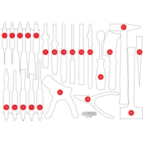 KS TOOLS Leere Schaumstoffeinlage zu 811.1023 ( 811.1023-97 )