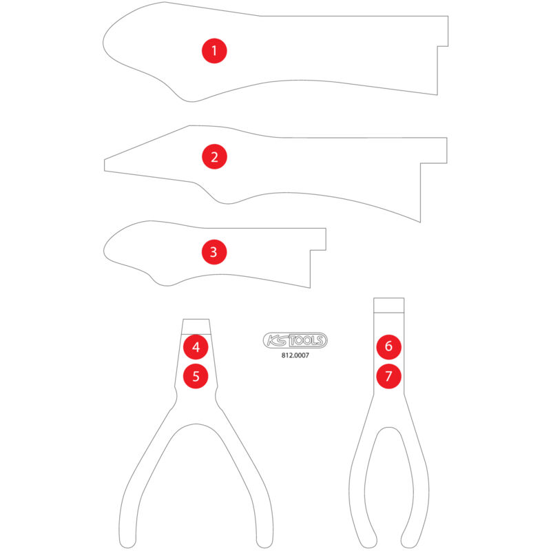 Image of Kstools - ks tools Leere Schaumstoffeinlage zu 812.0007 ( 812.0007-97 )
