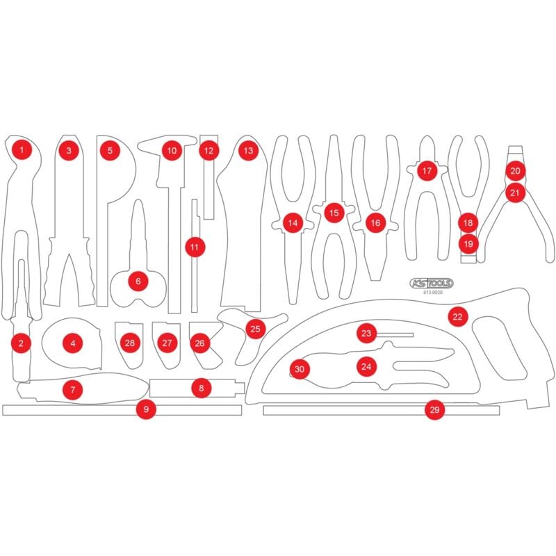 Image of Kstools - ks Tools Leere Schaumstoffeinlage zu 813.0030