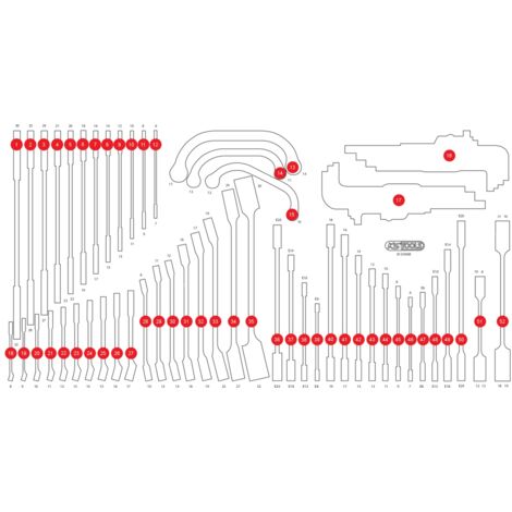 KS TOOLS Leere Schaumstoffeinlage zu 813.0068 ( 813.0068-97 )