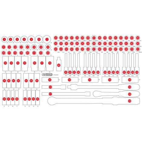 KS Tools Leere Schaumstoffeinlage zu 813.0120