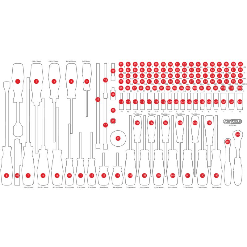 Image of Kstools - ks tools Leere Schaumstoffeinlage zu 813.0146 ( 813.0146-97 )