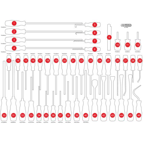 KS TOOLS Leere Schaumstoffeinlage zu 821.0046 ( 821.0046-97 )