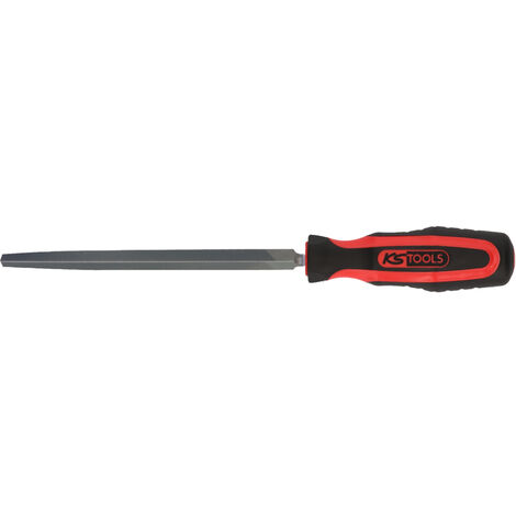KS Tools - Lime triangulaire bâtarde emmanchée, L.150 mm - 157.0424
