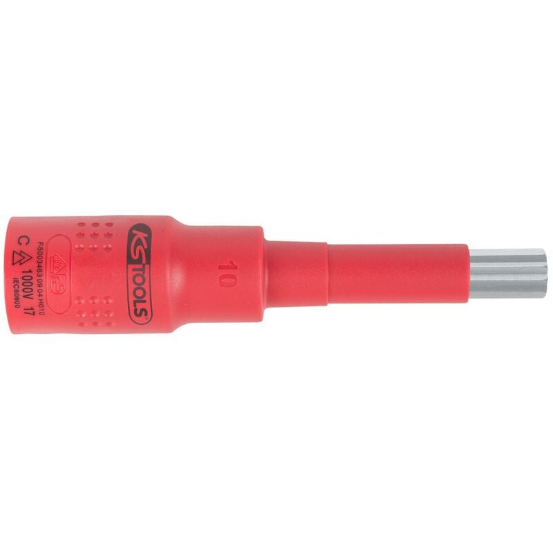 

Kstools - KS TOOLS Llave de vaso con punta de 3/8' de dentado múltiple, M12, aislada