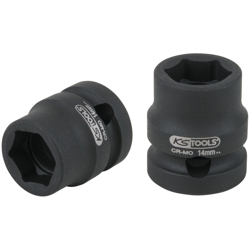 

KS TOOLS Llave de vaso de impacto hexagonal de 1/2', extracorta, 14,0 mm