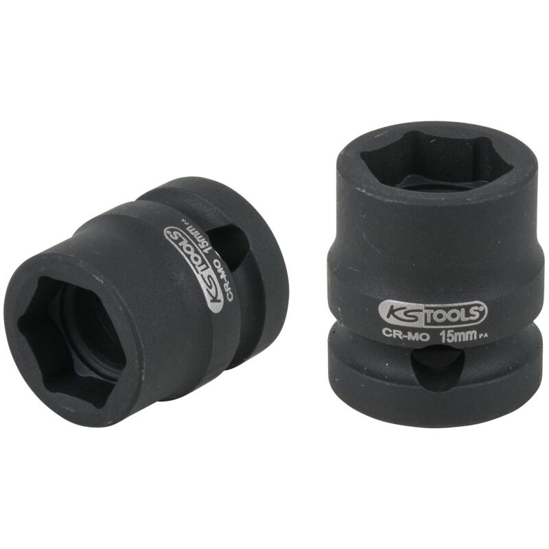 

KS TOOLS Llave de vaso de impacto hexagonal de 1/2', extracorta, 15,0 mm