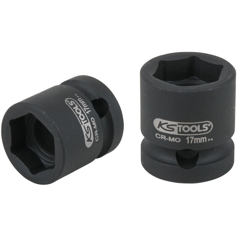 

KS TOOLS Llave de vaso de impacto hexagonal de 1/2', extracorta, 17,0 mm