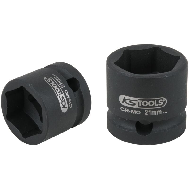 

KS TOOLS Llave de vaso de impacto hexagonal de 1/2", extracorta, 21,0 mm