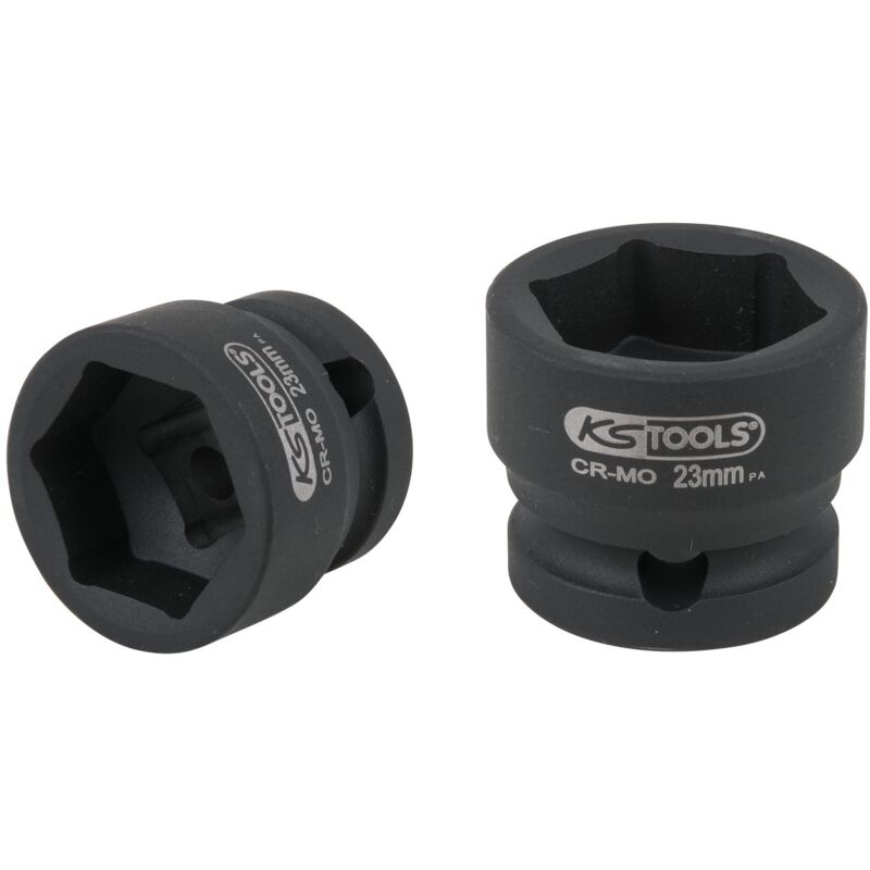 

KS TOOLS Llave de vaso de impacto hexagonal de 1/2', extracorta, 23,0 mm
