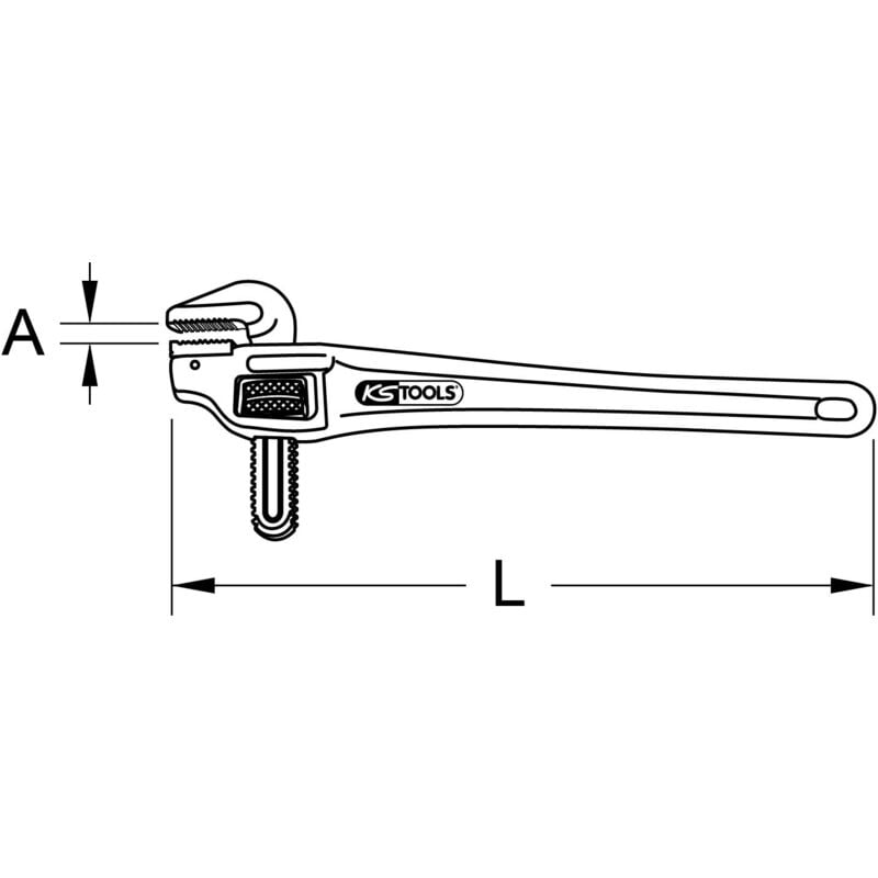 

Kstools - KS TOOLS Llave Stillson hexagonal, 240 mm