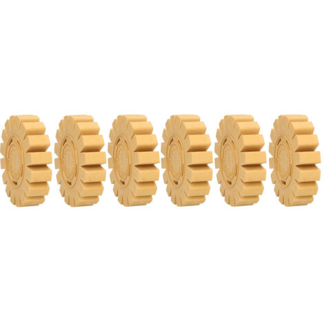 KS Tools - Lot de 6 Gommes de nettoyage avec lamelles Ø 100 x 24 mm - 515.1366