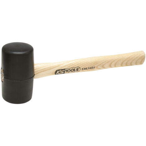 KS Tools - Maillet caoutchouc 500g - tête Ø58mm - avec manche frêne galbé - 140.5222