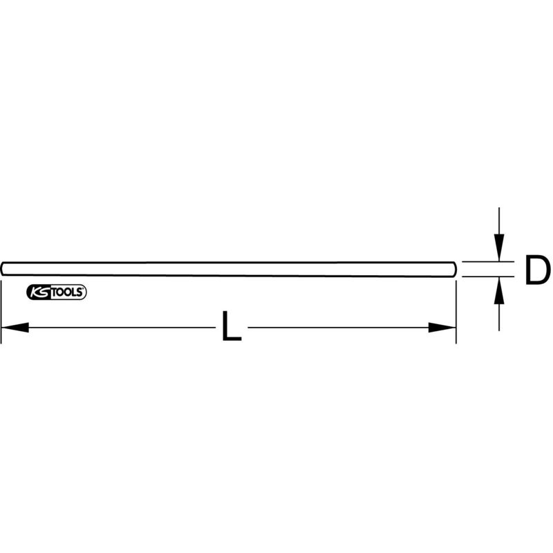 

KS TOOLS Palo de escoba estable Ø 22 x 1.200 mm