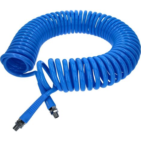 KS Tools Manguera Flexible de Aire Taller Garaje Espiral Azul Diversos Tamaños