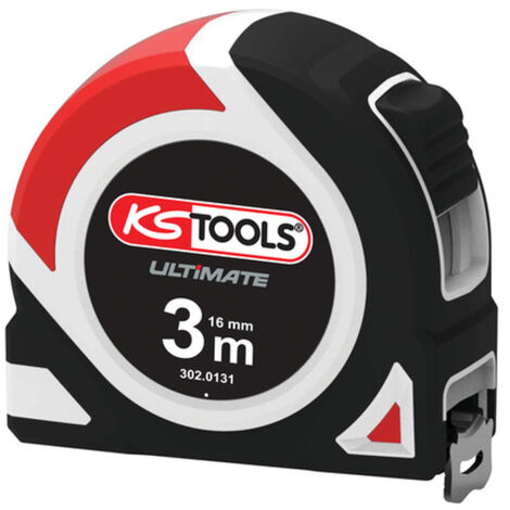 KS Tools - Mètre à ruban Bi-matière ULTIMATE, 3x16 mm - 302.0131