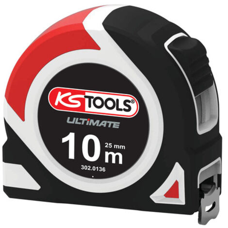 KS Tools - Mètre à ruban Bi-matière ULTIMATE, 10x25mm - 302.0136
