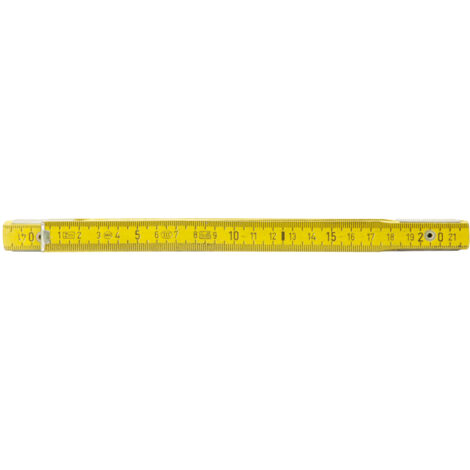 KS Tools - Mètre pliant jaune en bois, L.2 m - 300.0060