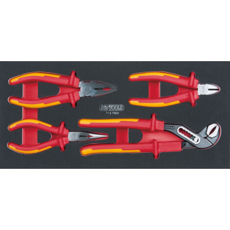 KS Tools - Module de 4 pinces isolées 1000V ERGOTORQUE® - 713.7004