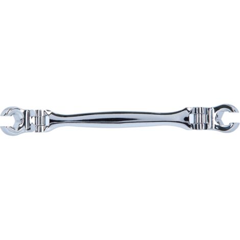 KS Tools Offener Doppel-Ringschlüssel, mit Doppelgelenk, 10x11 mm - 518.0528