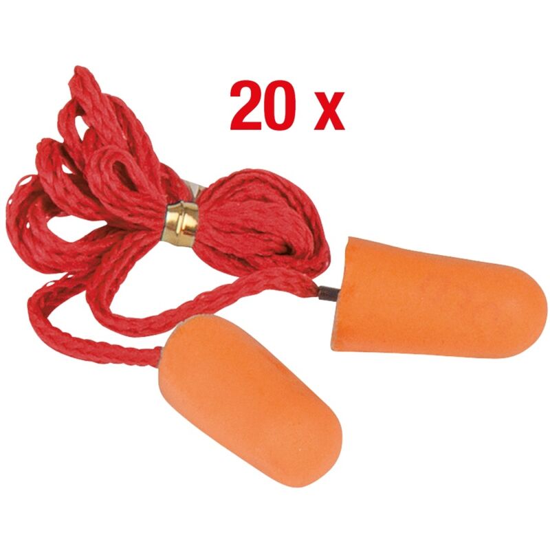 Ohrstöpsel pu, mit Schnur, 20 Paar