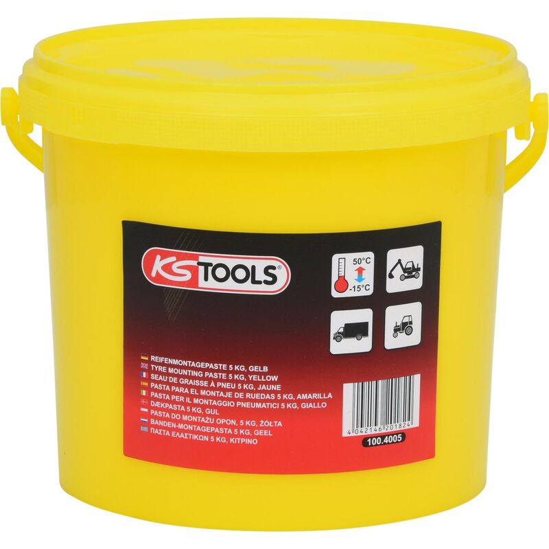 

Kstools - KS TOOLS Pasta para el montaje de ruedas, cubo de 5kg, amarilla