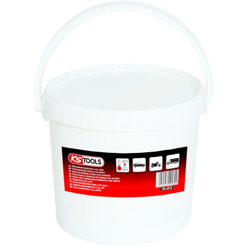Kstools - ks tools - Seau de graisse à pneu blanche, 5KG - 1004010