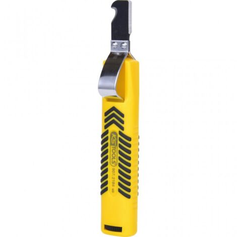Ks Tools – Pince à dénuder pour câbles jusqu'à 28mm – Lame crochet pour dénudage rapide – Acier inoxydable – Longueur 175mm, poids 100g