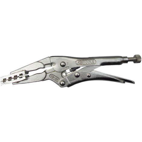 Kstools – Pince étau à collier 175mm – Mâchoires forgées dentées – Réglage rapide par molette – Acier chrome vanadium extra-fin