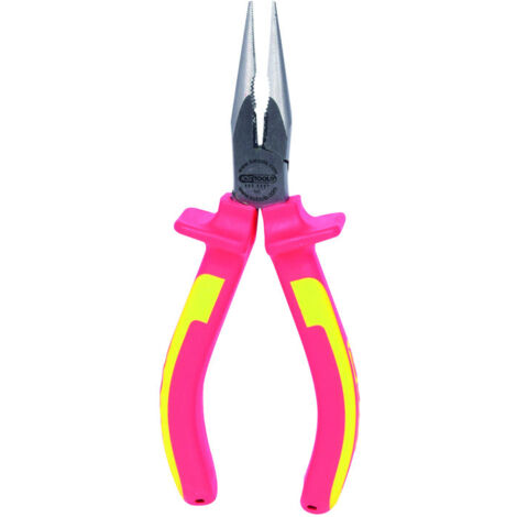KS Tools - Pinza de punta media recta aislada con mango bicomponente, L.165 mm - 117.1117F