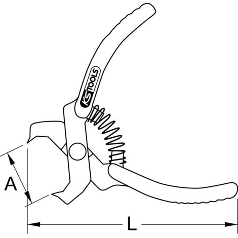KS TOOLS Pinza leva rivetti, blu, dritta, 100 mm