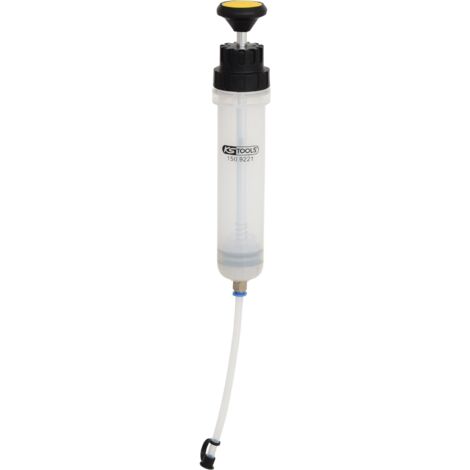 Ks Tools – Pompe manuelle d'aspiration et de remplissage 0,2 litre – Polypropylène robuste – Pour transvasement de liquides – Compatible huile et carburant - D246952