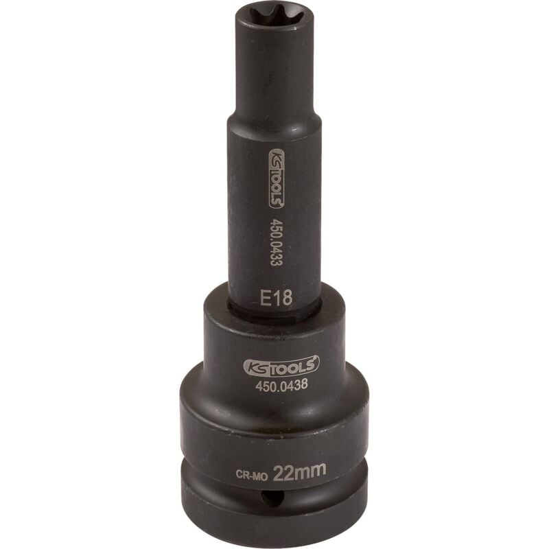 Kstools - 3/4' Douilles à chocs Torx e, longues, E20