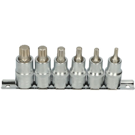 KS Tools - Rail de 6 douilles tournevis XZN®, L.55 mm - 1/2'' - M5 à M14 - 922.1870