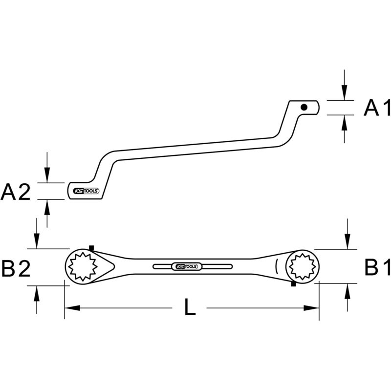 520.3032 umschaltbar 30x32mm KS TOOLS Ratschenringschlüssel