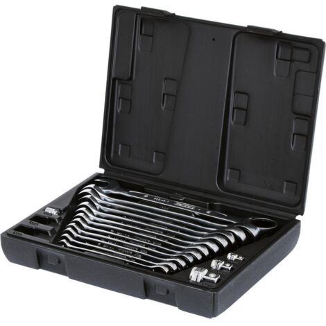 KS-TOOLS Ratschenschlüssel-Set 16-teilig SW 8-19mm